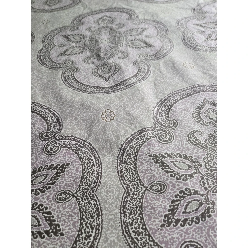 The Company Store King Duvet Set Lavender Taupe Paisley Cotton 2 pillow cases